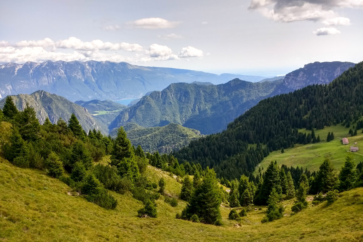 View of the valley and of the lake Garda from Monte Tremalzo