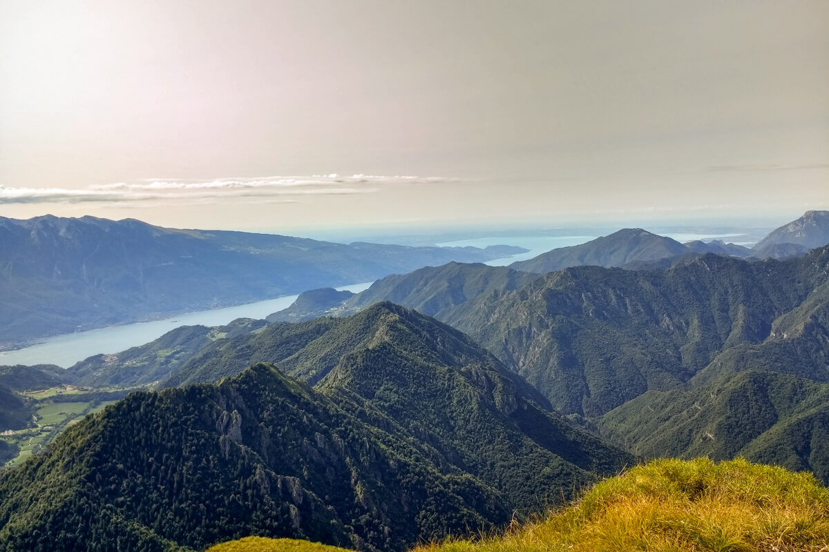 View of the lake Garda from Monte Zenone