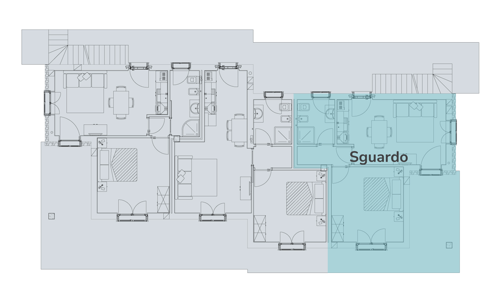 Plan of the apartment Sguardo